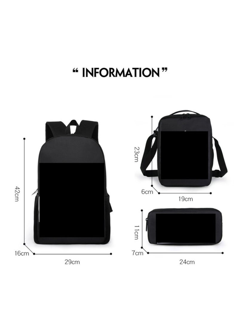 Generic - Cartoon anime backpack for primary and secondary school students, large capacity casual lightweight backpack, cartoon shoulder bag, pencil case, pencil case, and pencil case - Image 1