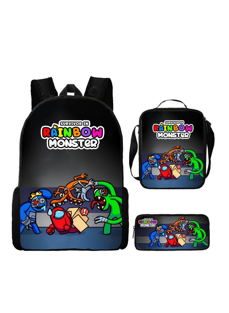 Generic - Cartoon anime backpack for primary and secondary school students, large capacity casual lightweight backpack, cartoon shoulder bag, pencil case, pencil case, and pencil case - Image 1