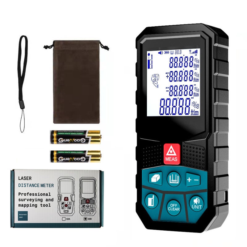 Infrared Laser Distance Measurer With Electronic Angle Finder Tool - Integrated Digital Level For Construction - Accurate Laser Measuring Device For Surveying And Layout - Image 4
