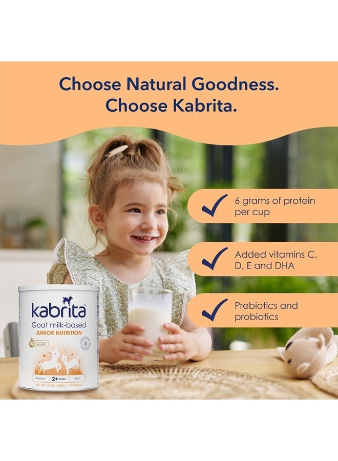 Kabrita مسحوق حليب الماعز للأطفال - مسحوق حليب ماعز سهل الهضم للأعمار من 2-7 سنوات - يعزز المناعة ويحتوي على فيتامين C وD وE والبروتين والكالسيوم - غير معدّل وراثيًا ولطيف على البطون الحساسة - 14 أونصة - Image 4