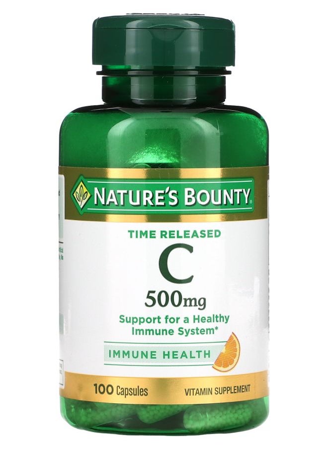 Nature's Time Released Vitamin C 500 mg 100 Capsules 