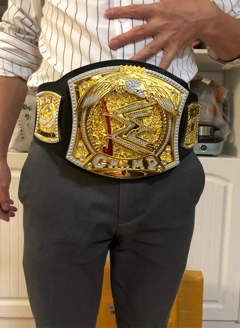 WWE Wrestling Championship Spinner Belt 98cm – WWE Style Plastic Winner Belt for Kids & Adults, 2 Designs  - Image 5