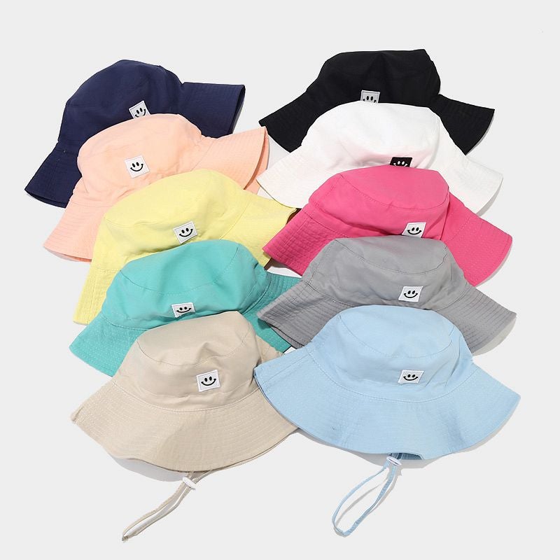 Children's Cute Smiley Face Bucket Hat, Summer Outdoor Quick-Dry Breathable Sun Hat - Image 2