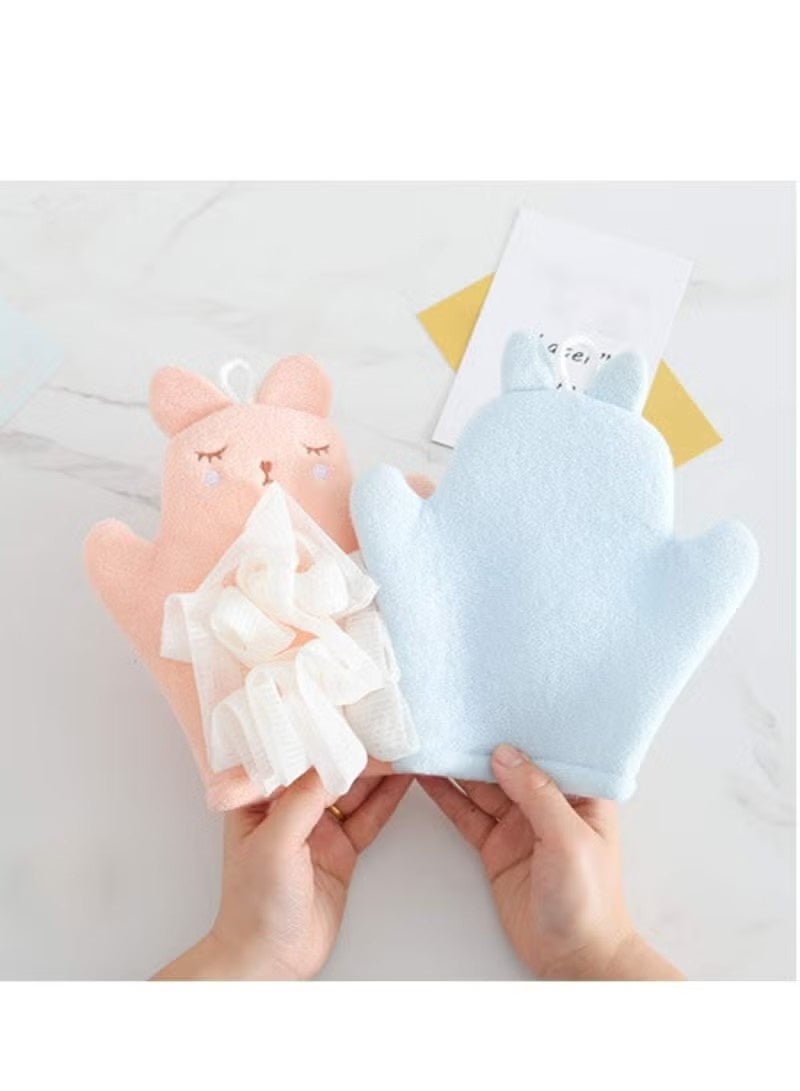 3 قطع إسفنج استحمام للأطفال قفاز استحمام حيوانات لطيف لوفا إسفنج ناعم لتدليك الجسم للأطفال الصغار - Image 2