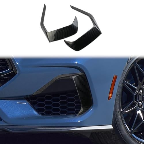 Fewshaw Carbon Fiber Front Bumper Grille Cover Trim Accessories For 2024 2025 Ford Mustang GT/GT Premium (type 2) - Image 1