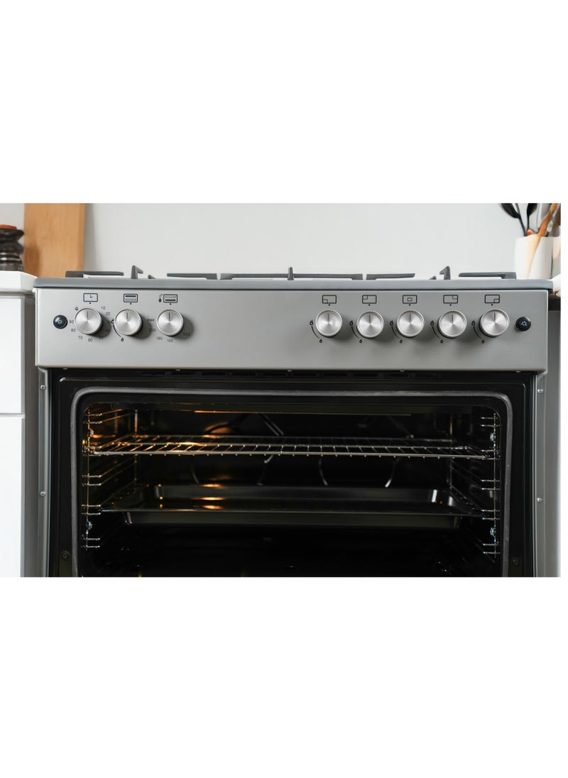 Starway Starway 90x60cm, 5 Burner, Iron Cast Stand, Auto Burner, Total Safety, Up & Down Heating Oven, Easy to Clean Surface,  trays+ Grid  - Image 1