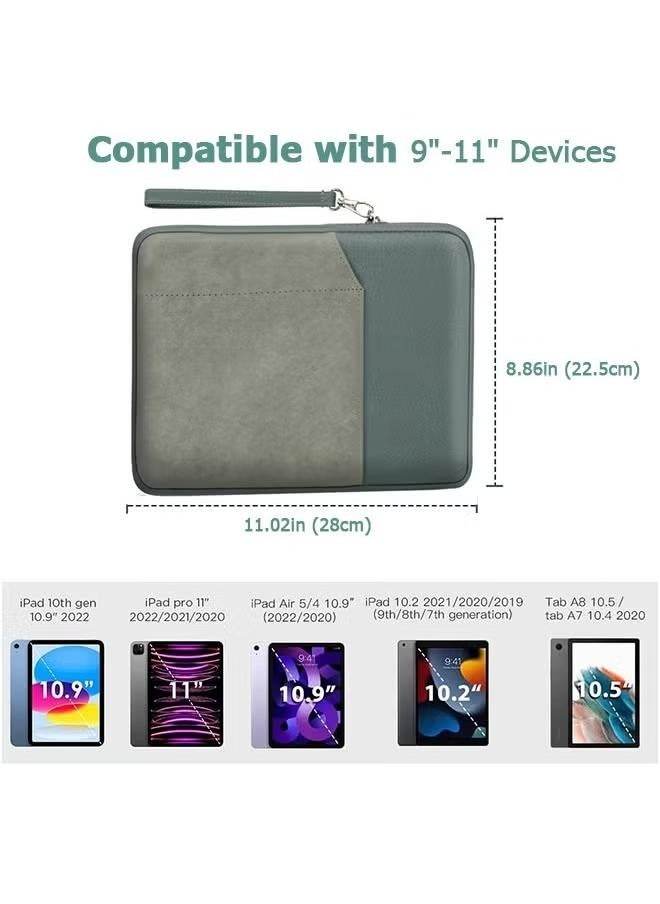 Generic Multifunctional storage bag,9-11 Inch Tablet Sleeve Bag Carrying Case for iPad Pro 11 2021-2018, Air 5/4 10.9, 10.2, Galaxy Tab A8 10.5, Tab S8 11", Surface Go 2, 1, Protective with Pocket, Dark Gray  - Image 3
