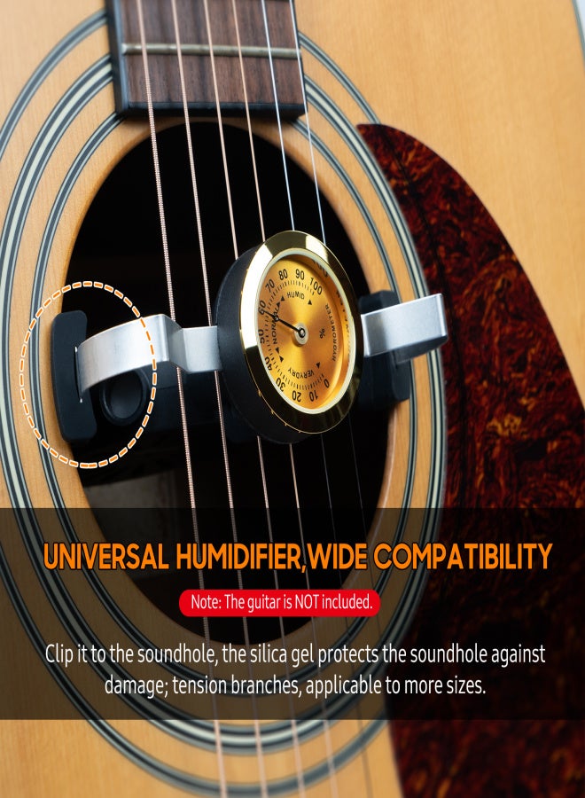 Guitto GHD-03 Universal Guitar Humidifier Pointer Dial Portable Soundhole Hygrometer Clip Type Humidity Control System Folk Classical Acoustic Guitars Maintenance Tool Gift - Image 3