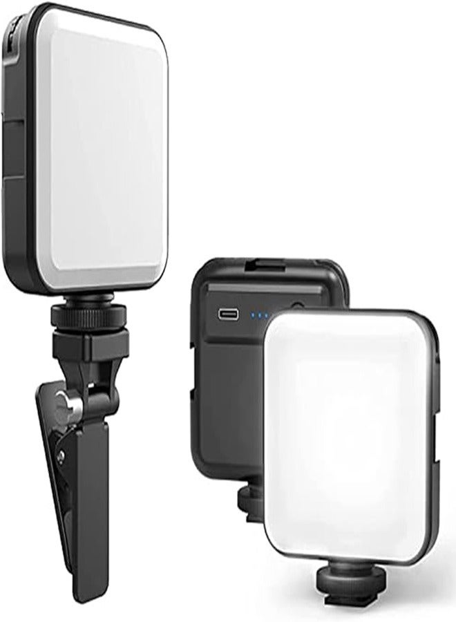 PLOKAMA Mobilife LED Video Light Computer Light for Meeting Video Light 100 LED Beads with Clip 3 Cold Shoe Dimmable Rechargeable Video Conference Light Compatible for Camera Selfie Stick Tripod Cellphone - Image 1