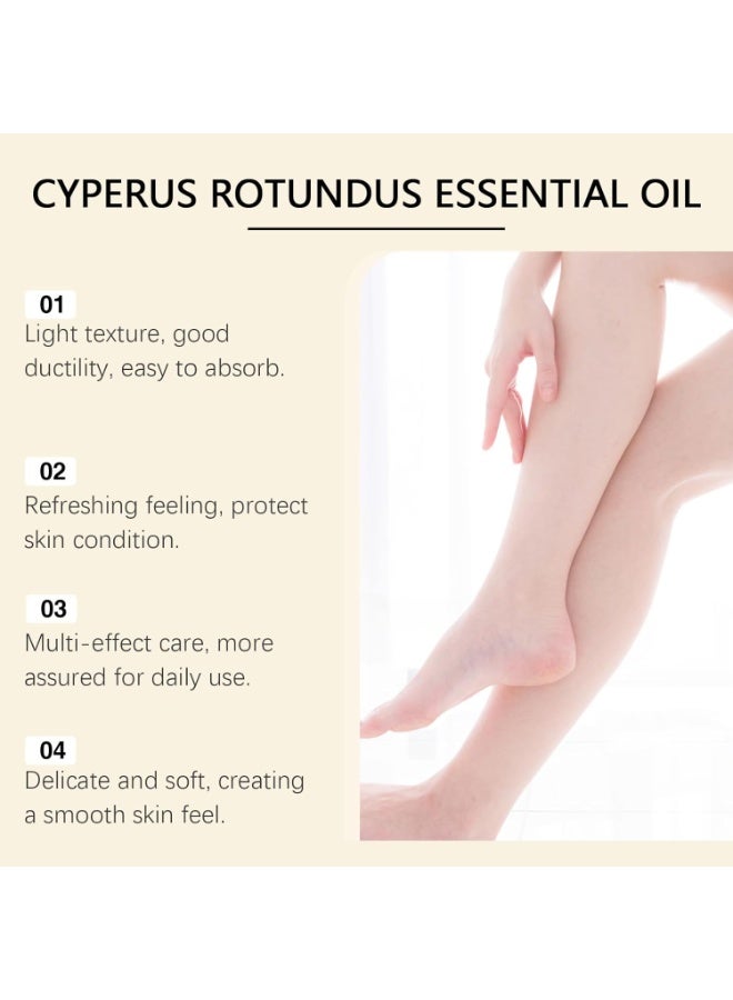 OceAura Cyperus Rotundus Oil, for Hair Removal, Moisturizing Soothing Oil, Balances Skin Tone, Reduces Body Hair Growth, Sensitive Skin, Full Body, Shrink Pores, 60ml - Image 4