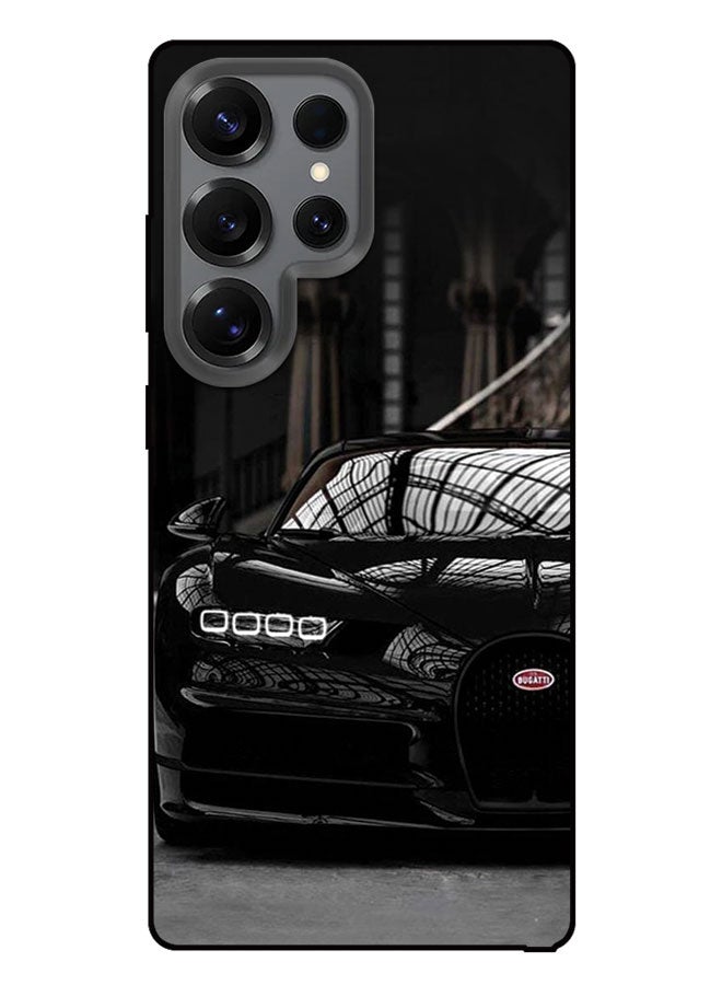 الصيد العين غطاء حماية مطبوع لهاتف سامسونج جالاكسي S25 ألترا - سيارة بوغاتي سوداء - Image 1