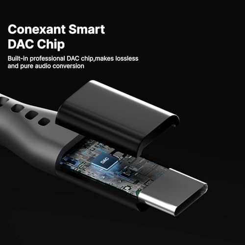 Basesailor Type-C to 3.5mm Audio Jack Adapter with DAC for iPhone 15, Samsung S Series, OnePlus, Google Pixel, Nothing & Other Type C Phones - Headphones Converter Compatible, 6 Months Warranty - Image 3