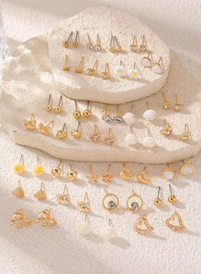 Take Two  Set of 30 - Assorted Stud Earrings for Women | Best Price UAE
