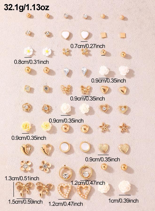 تايك تو مجموعة من 30 زوج أقراط صغيرة متنوعة - Image 4