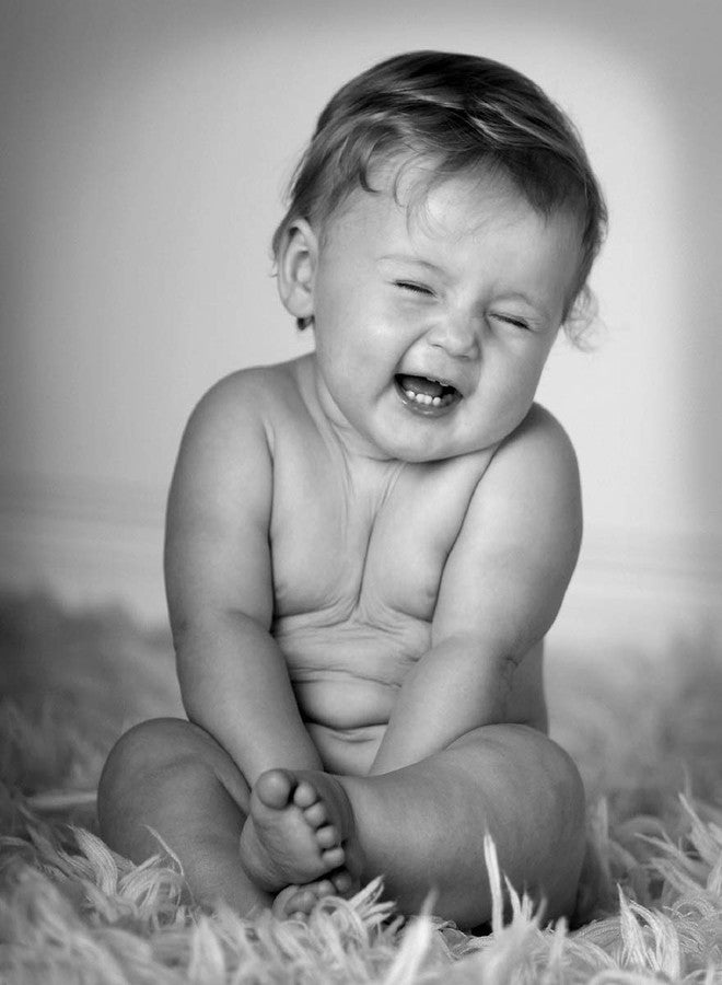 KARTMEN Paper Smiling Baby Wall Poster, Multicolour, Vintage, 12 x 18 inch - Image 1