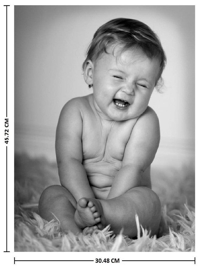 KARTMEN Paper Smiling Baby Wall Poster, Multicolour, Vintage, 12 x 18 inch - Image 2