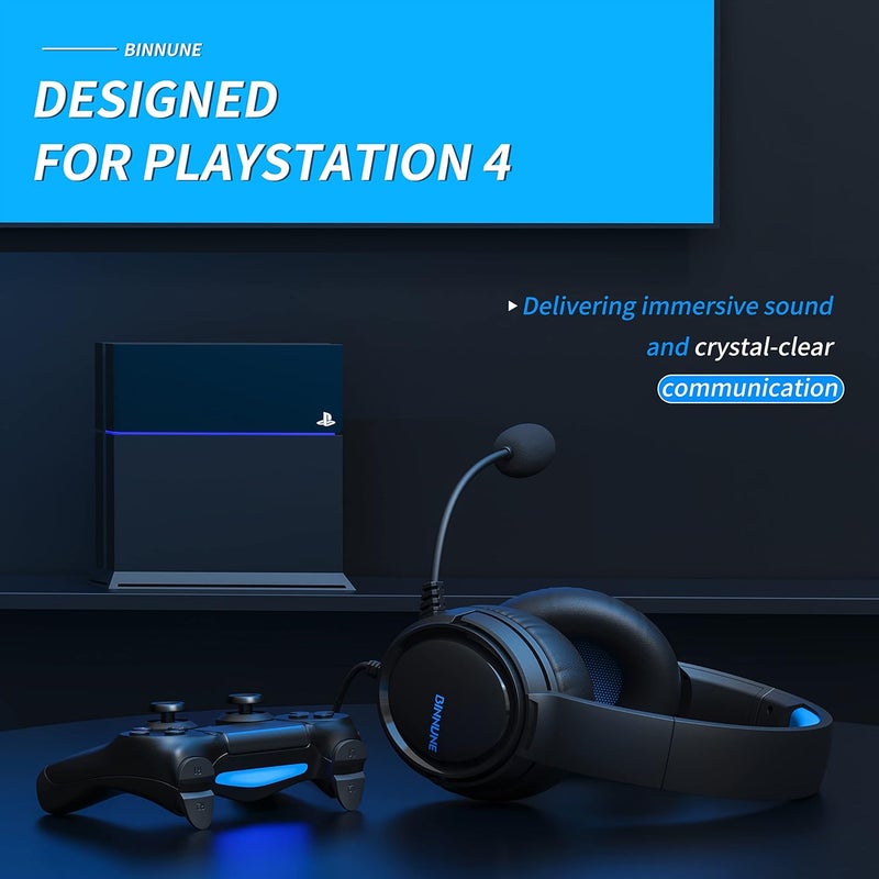 BINNUNE Global easy assemble picks Gaming Headset with Mic for PS4 PS5 Xbox Series X|S Xbox One PC Switch, Wired Gaming Headphones with Microphone for Playstation 4|5 Xbox 1 Tight fitted parts - Image 2