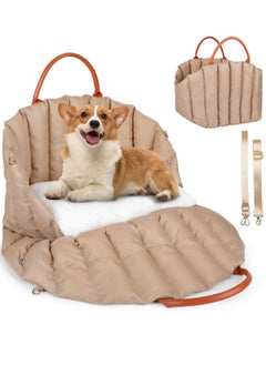 Excefore Dog Car Seat for Small & Medium Dogs, Foldable Dog Car Seat, Portable Car Seat for Dogs Cats, With Non-Slip, Booster Seat, a Pad and Safety Leash, Dog Habitat Bed for Travel Vacation  - Image 1