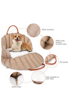 Excefore Dog Car Seat for Small & Medium Dogs, Foldable Dog Car Seat, Portable Car Seat for Dogs Cats, With Non-Slip, Booster Seat, a Pad and Safety Leash, Dog Habitat Bed for Travel Vacation  - Image 4