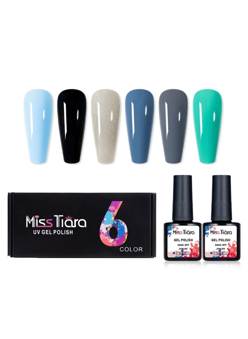 MissTiara 6-Piece UV and LED Nail Gel Polish Set A20  - Image 1
