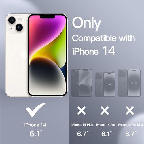 JETech Silicone Case for iPhone 14 6.1-Inch, Silky-Soft Touch Full-Body Protective Phone Case, Shockproof Cover with Microfiber Lining (White) - Image 2