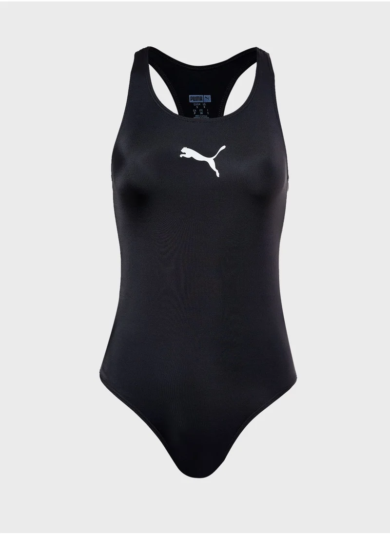 PUMA Essential Logo Racerback Swimsuit