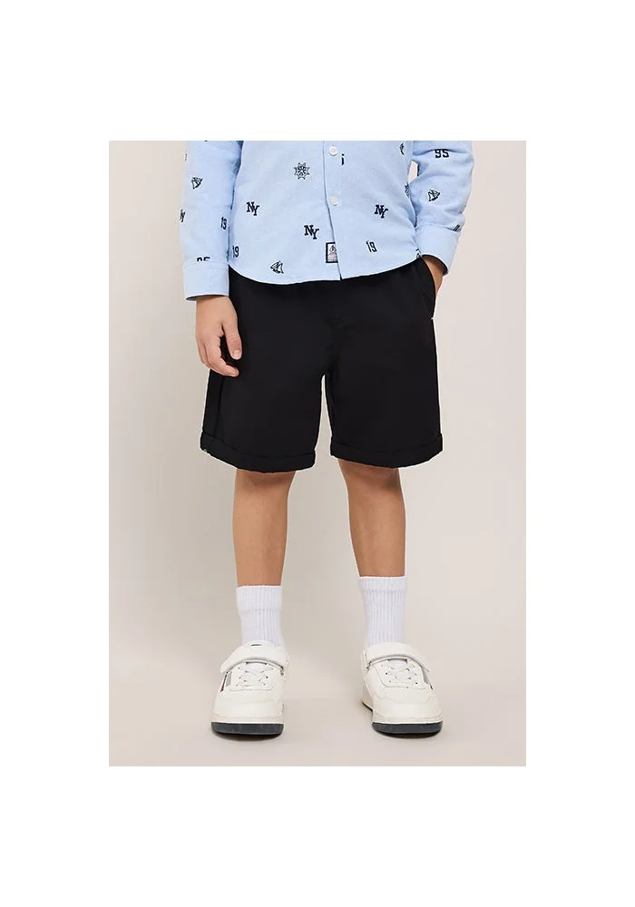 أر أند بي Solid Shorts with Drawstring Waist