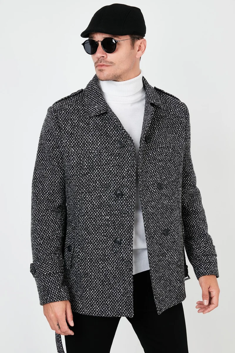Buratti Slim Fit Pocketed Cotton Cashmere Coat Men's Coat 5841015