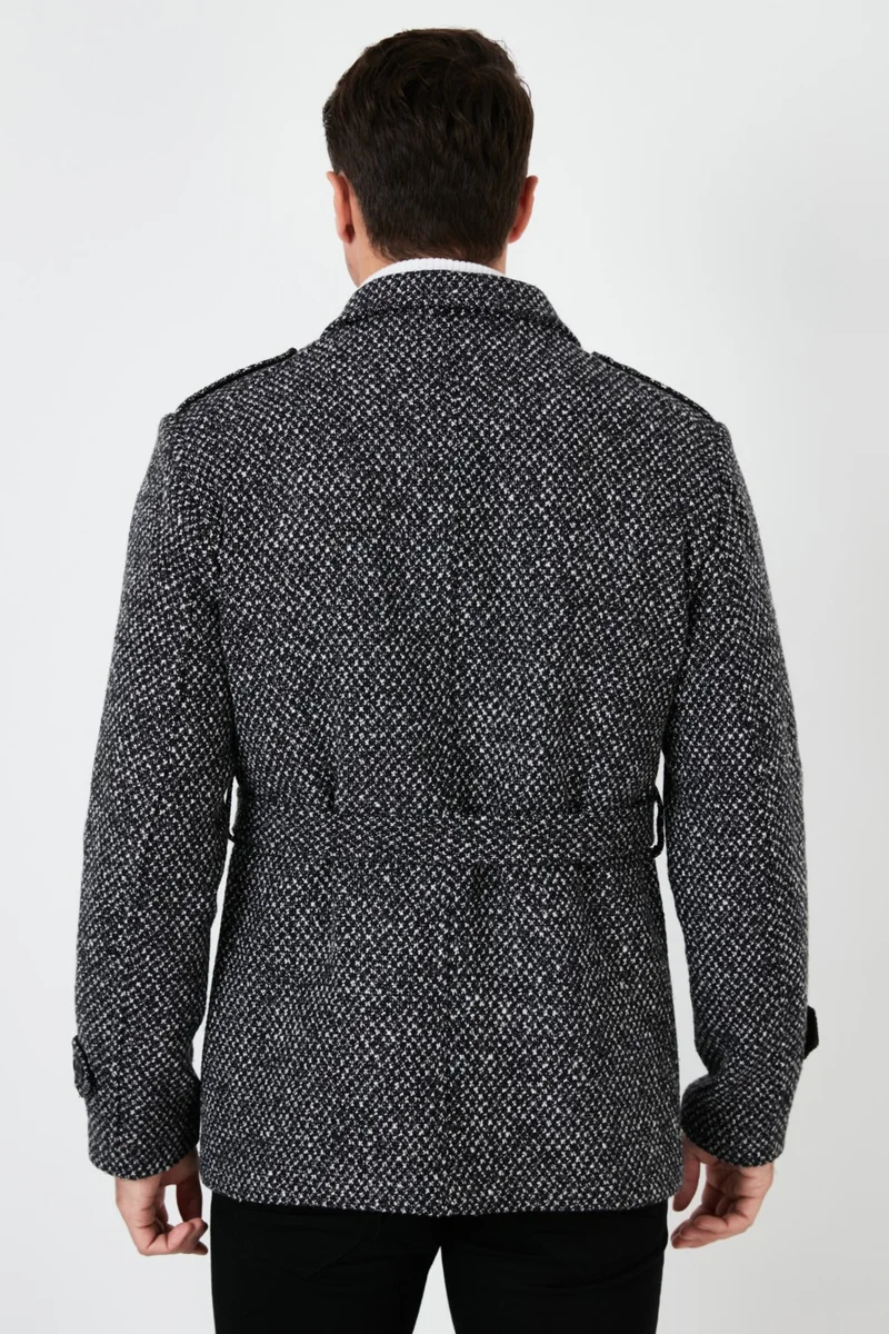 Buratti Slim Fit Pocketed Cotton Cashmere Coat Men's Coat 5841015