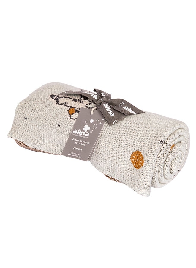 Alina Blanket 100% Cotton Knitted (Galaxy Multi ) - Image 3