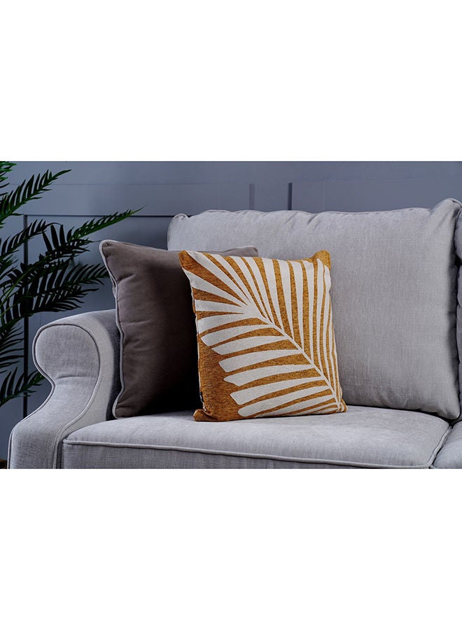Pan Home وسادة محشوة من Easton Chenille مقاس 45×45 سم - أصفر - Image 1