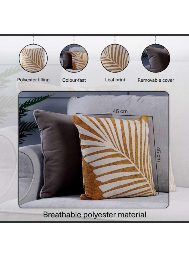 Pan Home وسادة محشوة من Easton Chenille مقاس 45×45 سم - أصفر - Image 4