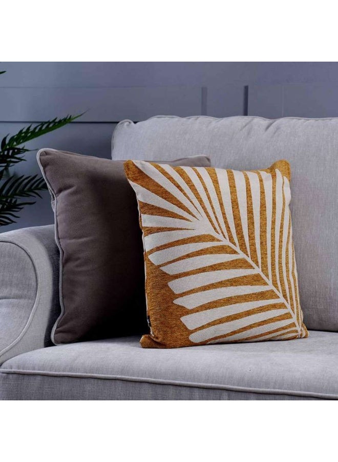 Pan Home وسادة محشوة من Easton Chenille مقاس 45×45 سم - أصفر - Image 1