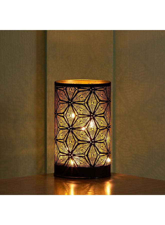 هوم بوكس فانوس زجاجي من إيفرين مع أضواء LED - 8x8x13 سم - Image 1