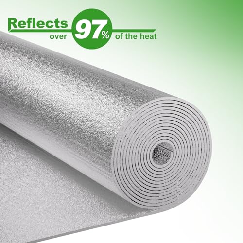 AGHITG Reflective Insulation Sheet, Window Insulation for Winter, Aluminum Foil Cotton Layer for Keep Warm, 59"（W) x 99"Window Insulation Kit - Image 3