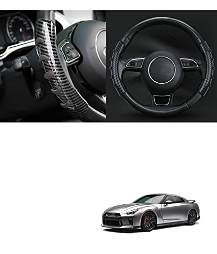 PRIKNIK Steering Wheel Grip Cover Non-Slip Sporty Design for 15 Inch Steering Wheel Compatible with N-issan G-TR - Image 2