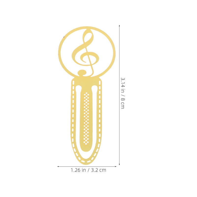 Metal Music Note Bookmark Hollow Treble Symbol Vintage for Teachers - Image 3