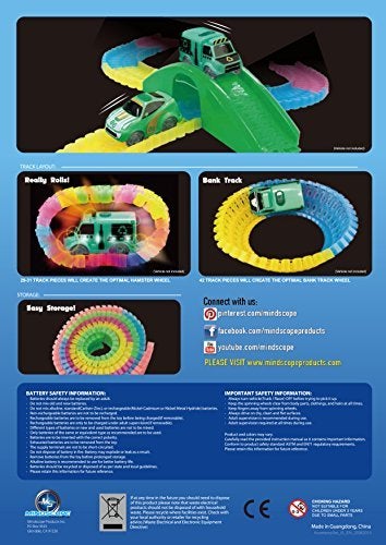 Mindscope Twister Trax Neon Glow in The Dark Track & Accessory Set w/Bridge & Tunnel - Image 5