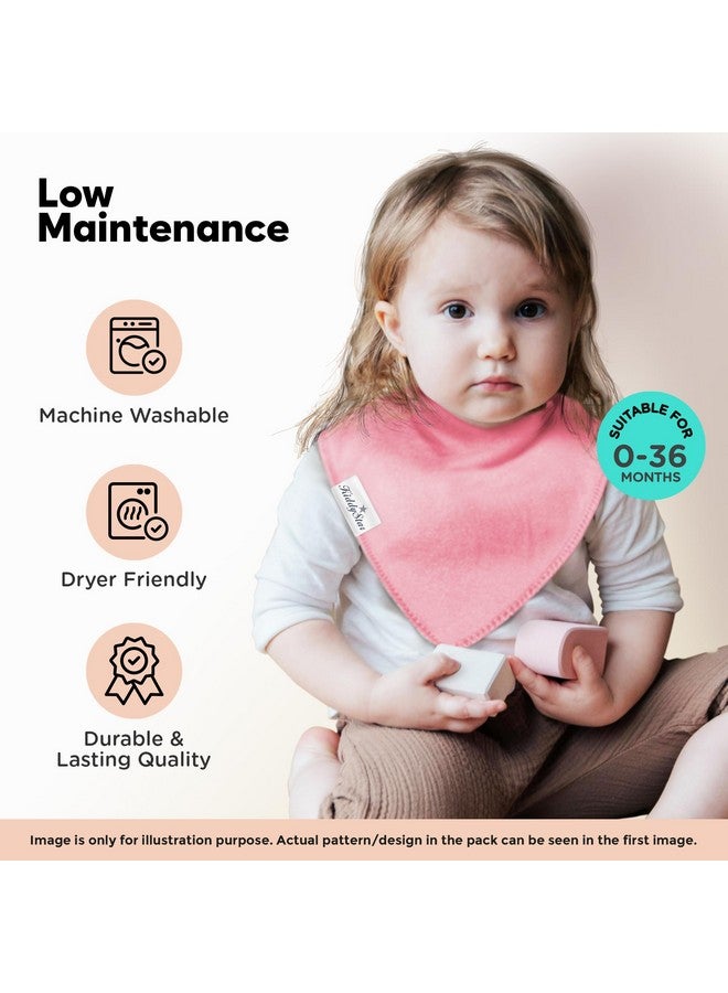 KiddyStar Double Layer Bandana Bibs - Multi Snaps Adjustable Organic Cotton Teething Bib - Absorbent Drooling Protection - Image 4