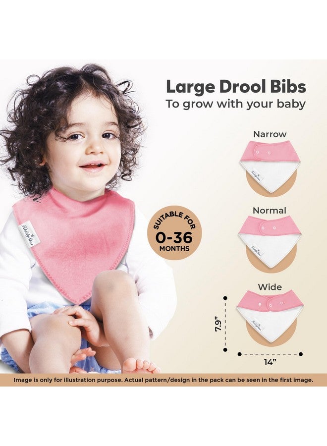 KiddyStar Double Layer Bandana Bibs - Multi Snaps Adjustable Organic Cotton Teething Bib - Absorbent Drooling Protection - Image 3