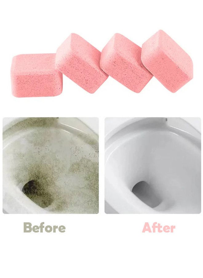 oradess 12pcs Foaming Pink Fresh Bathroom Toilet Bowl Cleaner Tablets Deep Cleaning Limescale Calcium Rust Stain Remover Deodorizing  - Image 5