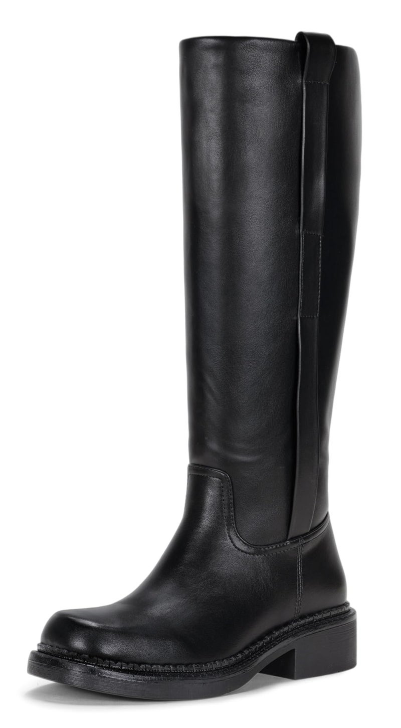 Vepose Women's Knee High Boots for Women, Black Square Toe Tall Riding Chunky Low Heel Elegant Boots with Side Zipper, Size 8(CJY9522 Black 08) - Image 1