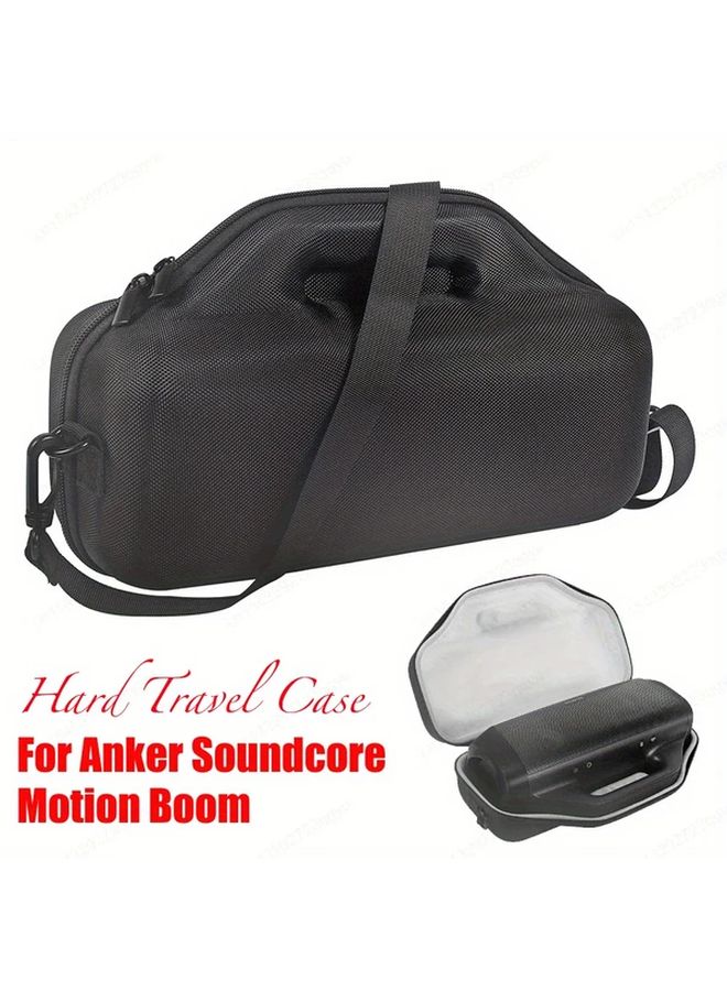 Black Protective Hard Case With Shoulder Strap For Anker Soundcore Motion Boom Speaker - Image 1