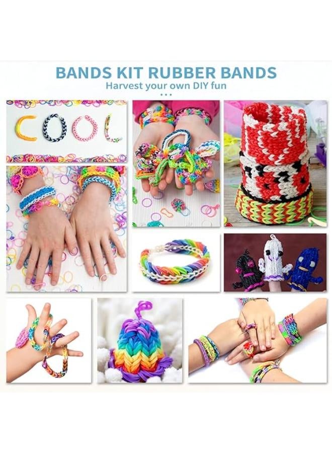 Mlife 600+ Loom Bands Set, Loops Rubber, Colourful Rubber Bands Kit for Bracelets, DIY Elastic Band Craft Box for DIY Children's Bracelets Necklace, Bracelet Making Kit for Beginners, Boys and Girls,  - Image 5