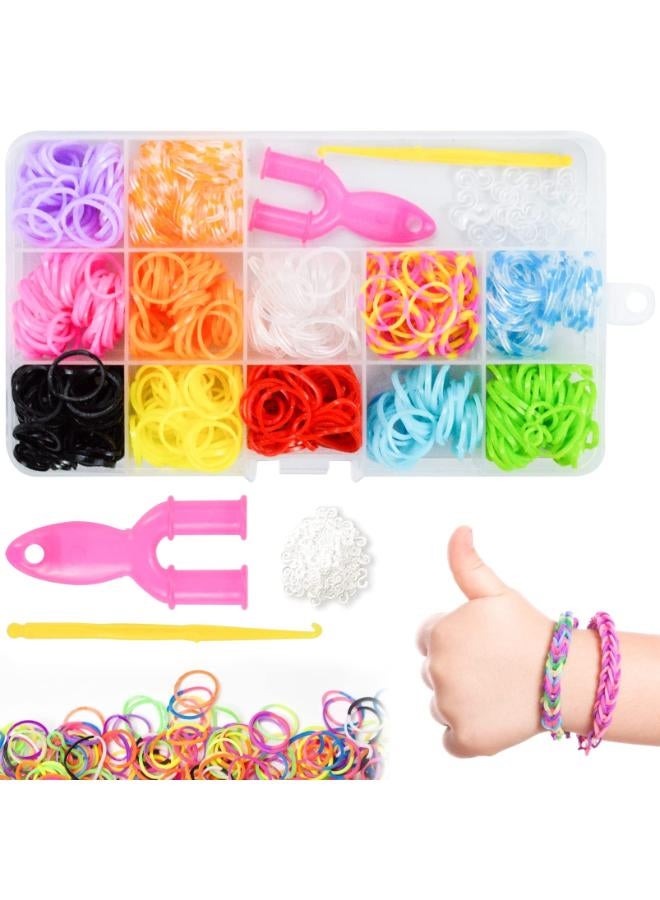Mlife 600+ Loom Bands Set, Loops Rubber, Colourful Rubber Bands Kit for Bracelets, DIY Elastic Band Craft Box for DIY Children's Bracelets Necklace, Bracelet Making Kit for Beginners, Boys and Girls,  - Image 1