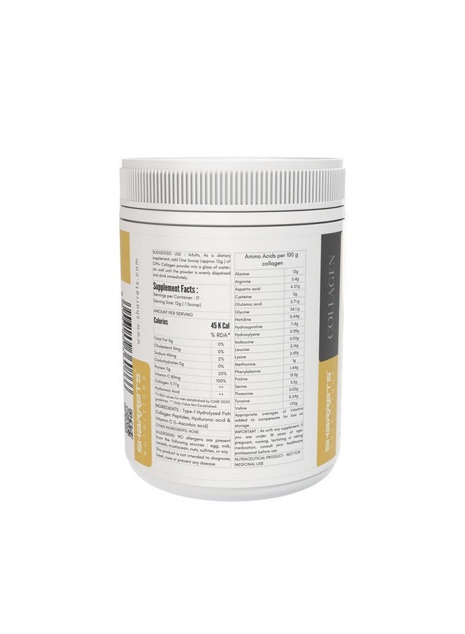 Sharrets Cph+ 200G X 2, Unflavored- Fish Collagen Powder Supplement With Hyaluronic Acid & Vitamin C - For Bones, Skin, Hair & Nails. - Image 3