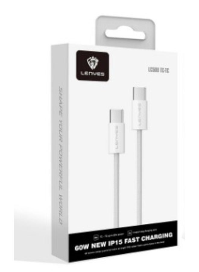 Lenyes Fast Charging Data Cable Type C to C, 60W - Image 2