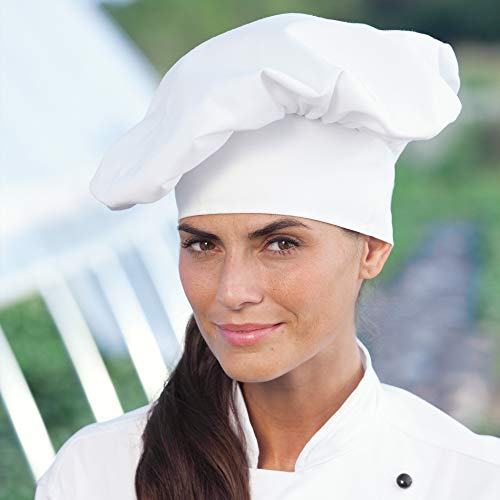 Uncommon Threads mens Unisex Poplin Chefs Hat, White/Black, One Size US - Image 3