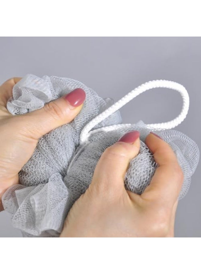 Queens Large Bath Shower Sponge Pouf Loofahs: 4 Packs 60g/Each Eco-friendly Exfoliating Mesh Brush Pouf Bath Shower Ball Sponge-Exfoliate, Cleanse, Soothe Skin - Image 5