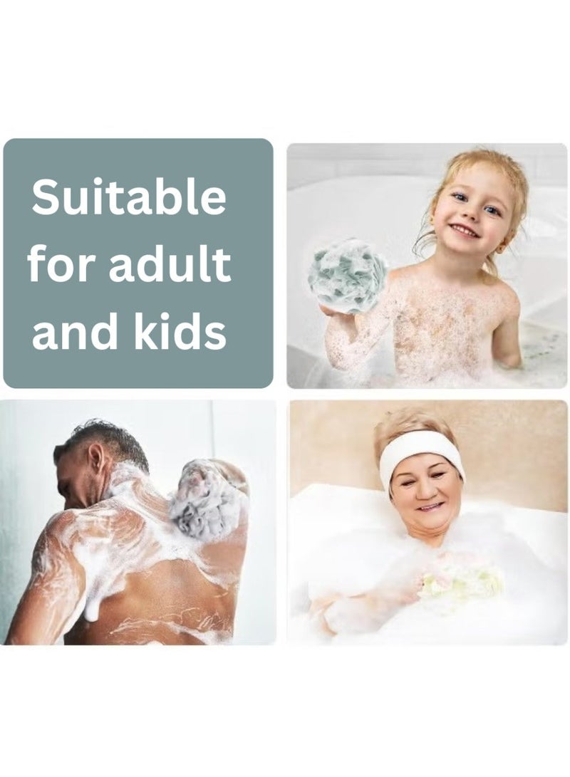 Queens Large Bath Shower Sponge Pouf Loofahs: 4 Packs 60g/Each Eco-friendly Exfoliating Mesh Brush Pouf Bath Shower Ball Sponge-Exfoliate, Cleanse, Soothe Skin - Image 3